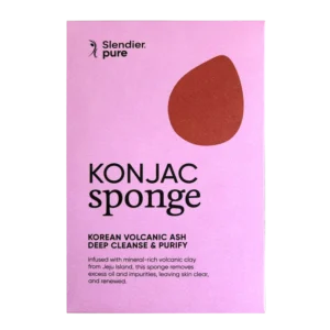 Éponge de konjac à la cendre volcanique coréenne Slendier Pure